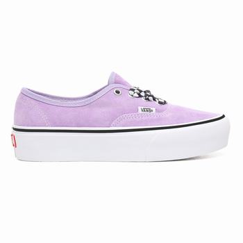 Damske Tenisky Vans Checkerboard Lace Authentic Platform 2.0 Nachový/Biele VA81SONPU